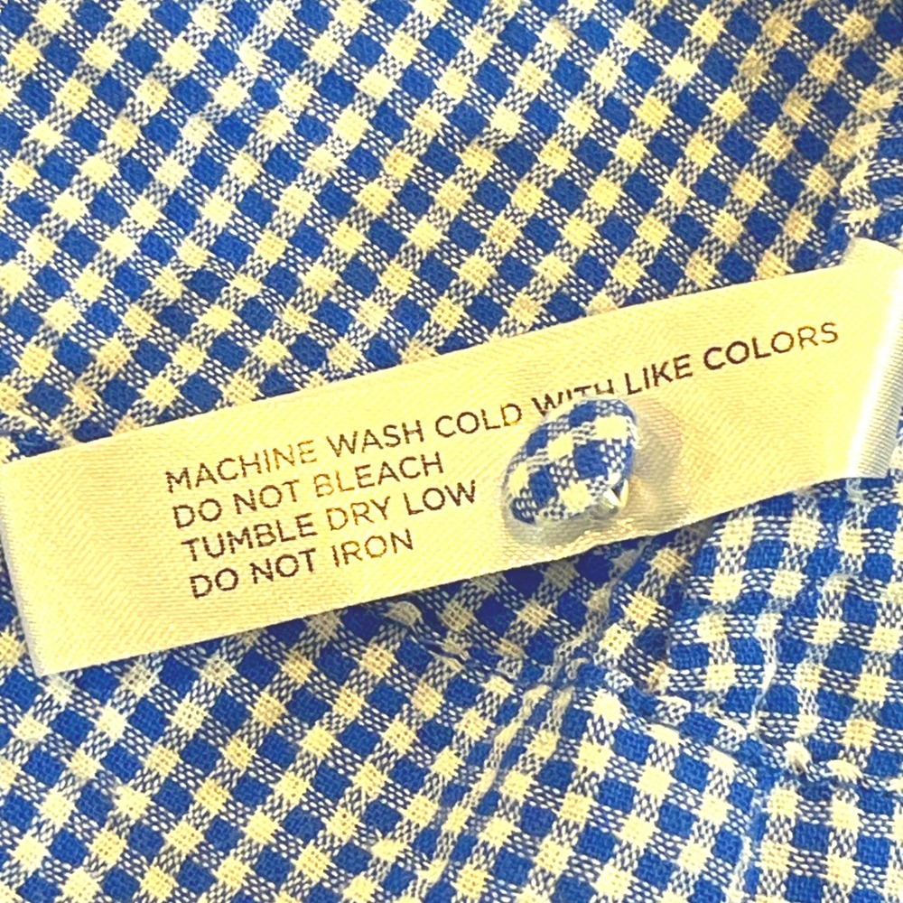 Tuckernuck Landis Maxi Dress Womens M Blue Gingham Seersucker Smocked Tiered - Picture 10 of 12
